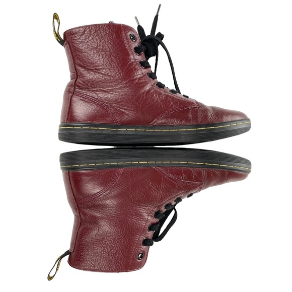 Dr. Martens Leyton Oxblood Red Boots Sz 7 Leather High Top - Picture 6 of 14